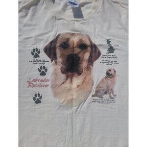 Vtg 90s Dog lover tee Labrador Retriever t-shirt Tultex